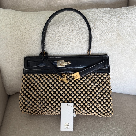 TORY BURCH LEE RADZIWILL BEADED TOP HANDLE SMALL BAG LIMITED EDITION •••Read••• - Picture 2 of 16